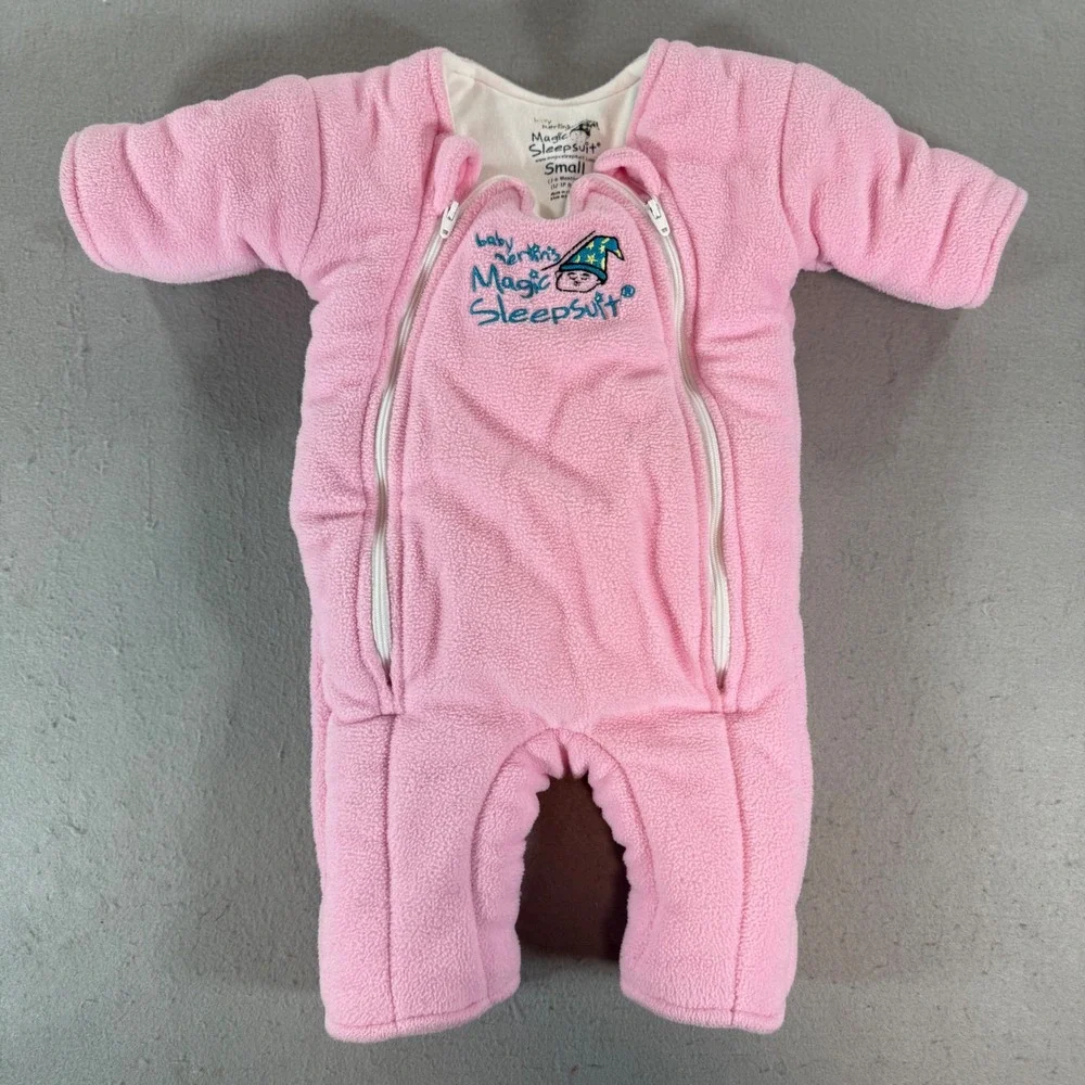 Baby‎ Merlin Magic Sleepsuit Pink Fleece Swaddle 3-6 Months Small